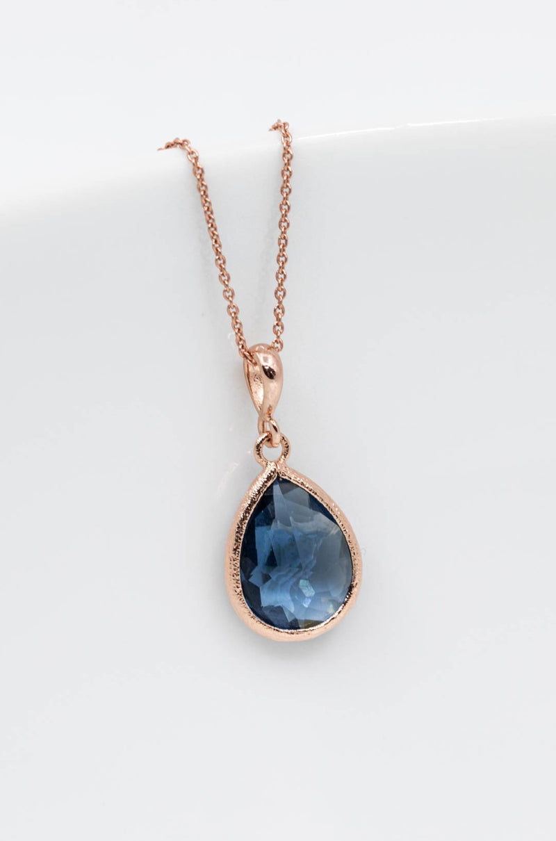 Schmuckset Rosegold Blau Saranda