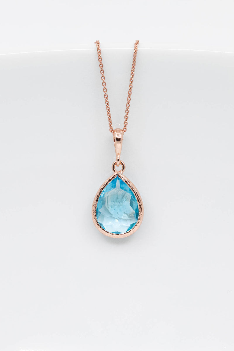Kette Saranda Rosegold Tropfen - verschiedene Farben - Catalea - Schlichter Schmuck - Minimalistischer Schmuck - Modeschmuck