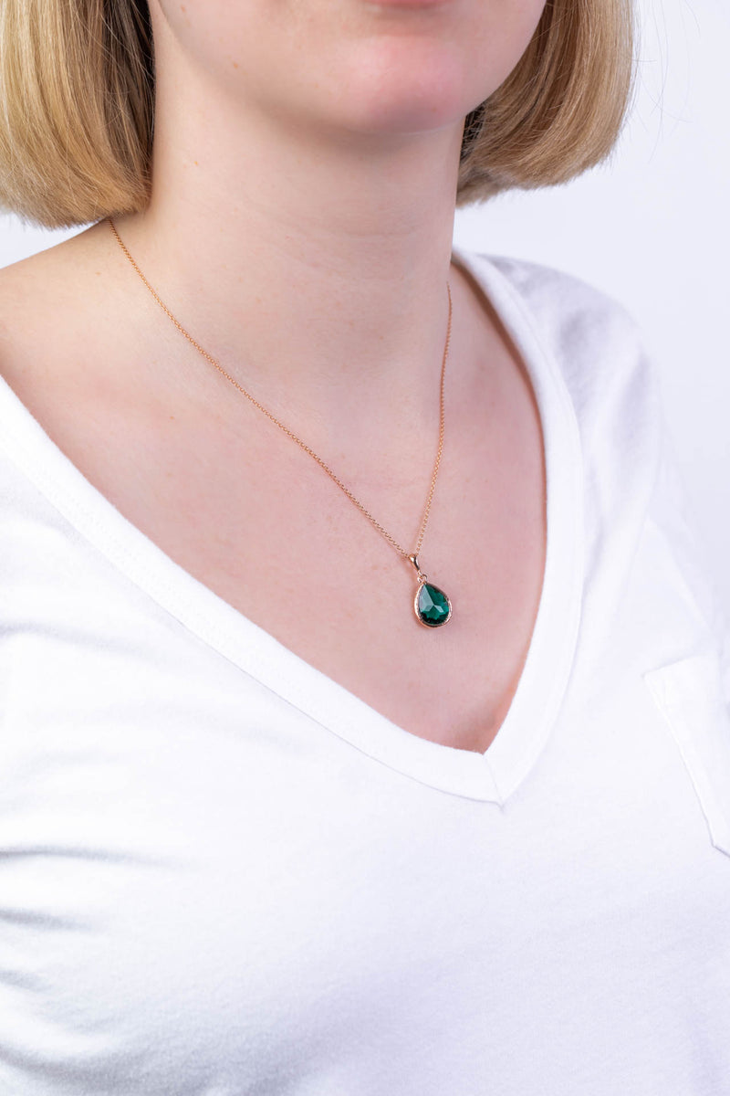 Schmuckset Rosegold Grün Saranda