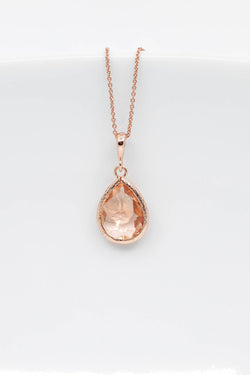 Kette Saranda Rosegold Tropfen - verschiedene Farben - Catalea - Schlichter Schmuck - Minimalistischer Schmuck - Modeschmuck