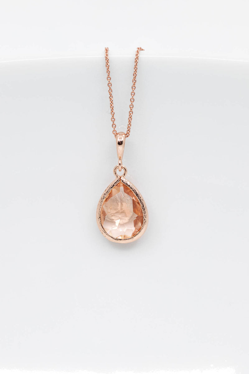 Kette Saranda Rosegold Tropfen - verschiedene Farben - Catalea - Schlichter Schmuck - Minimalistischer Schmuck - Modeschmuck