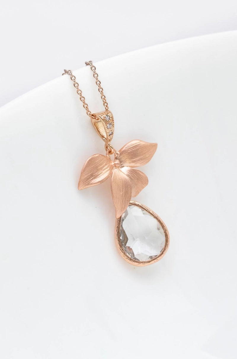 Kette Siena rosevergoldet Kristall - Catalea - Schlichter Schmuck - Minimalistischer Schmuck - Modeschmuck