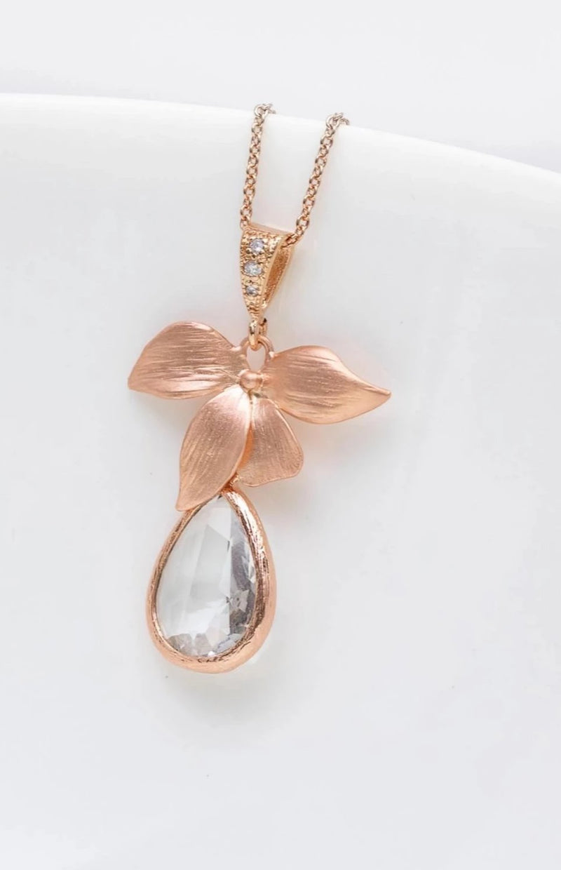 Kette Siena rosevergoldet Kristall - Catalea - Schlichter Schmuck - Minimalistischer Schmuck - Modeschmuck