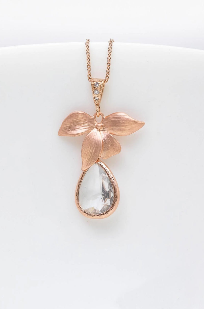 Kette Siena rosevergoldet Kristall - Catalea - Schlichter Schmuck - Minimalistischer Schmuck - Modeschmuck