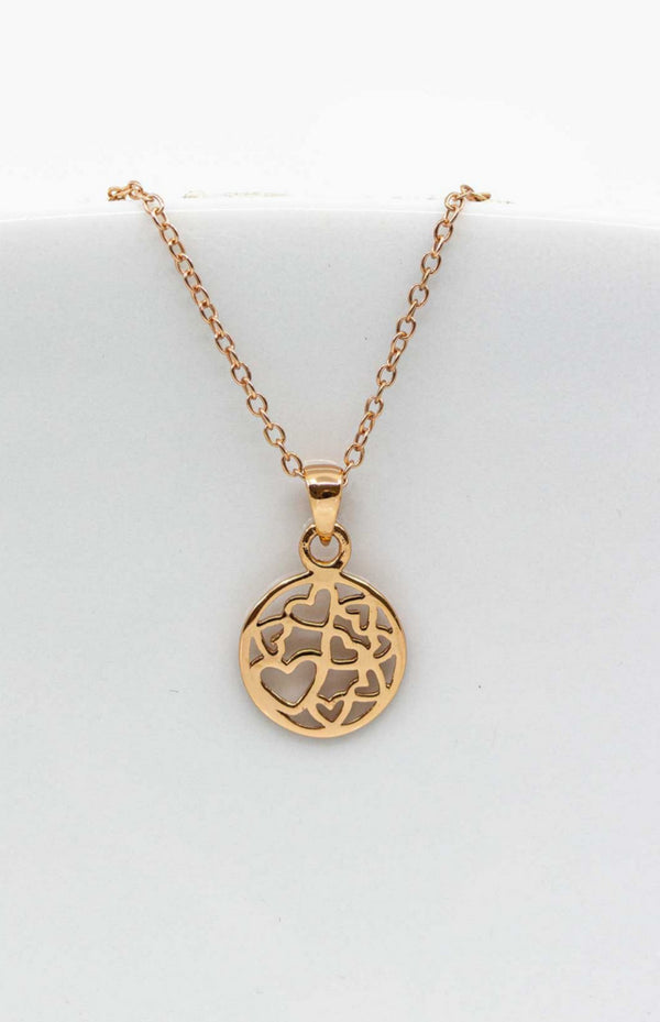 Kette 925 Silber rosevergoldet Herzen - Catalea - Schlichter Schmuck - Minimalistischer Schmuck - Modeschmuck