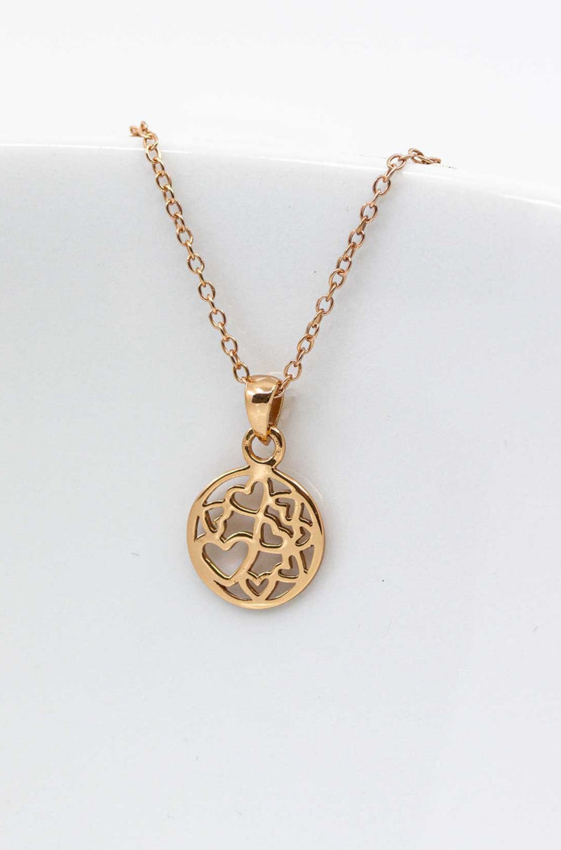 Kette 925 Silber rosevergoldet Herzen - Catalea - Schlichter Schmuck - Minimalistischer Schmuck - Modeschmuck