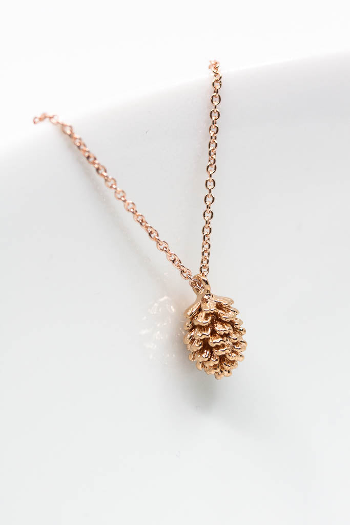 Kette Rosegold Tannenzapfen - Catalea - Schlichter Schmuck - Minimalistischer Schmuck - Modeschmuck