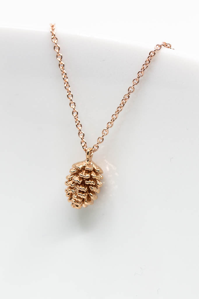 Kette Rosegold Tannenzapfen - Catalea - Schlichter Schmuck - Minimalistischer Schmuck - Modeschmuck