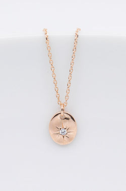 Kette Rosegold Plättchen Stern