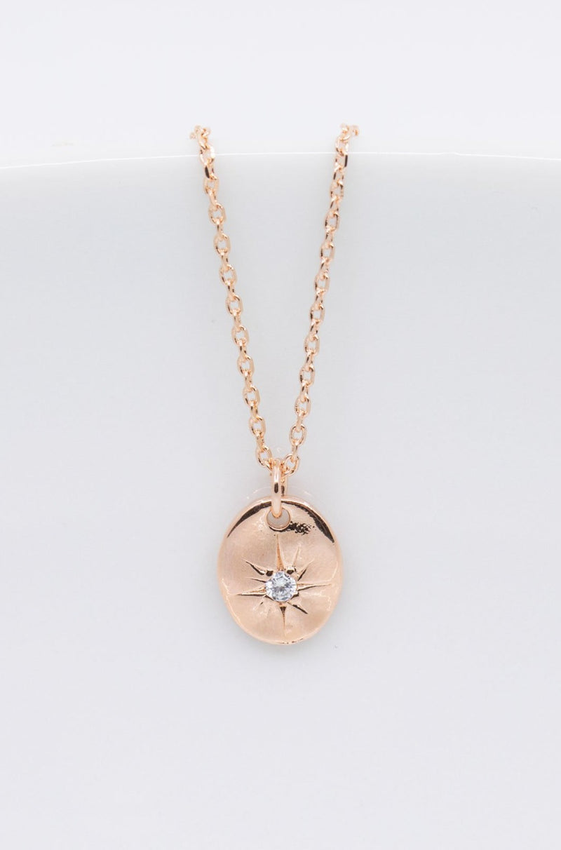 Kette Rosegold Plättchen Stern