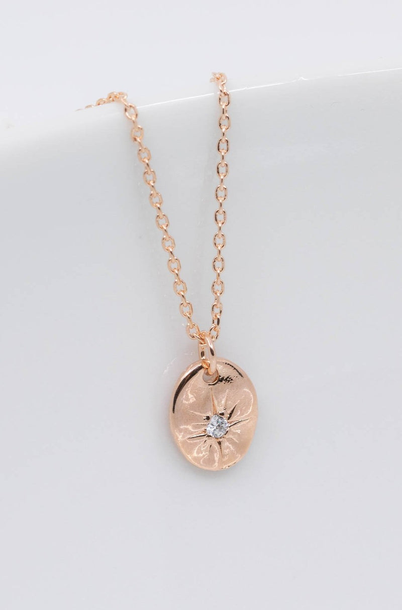 Kette Rosegold Plättchen Stern