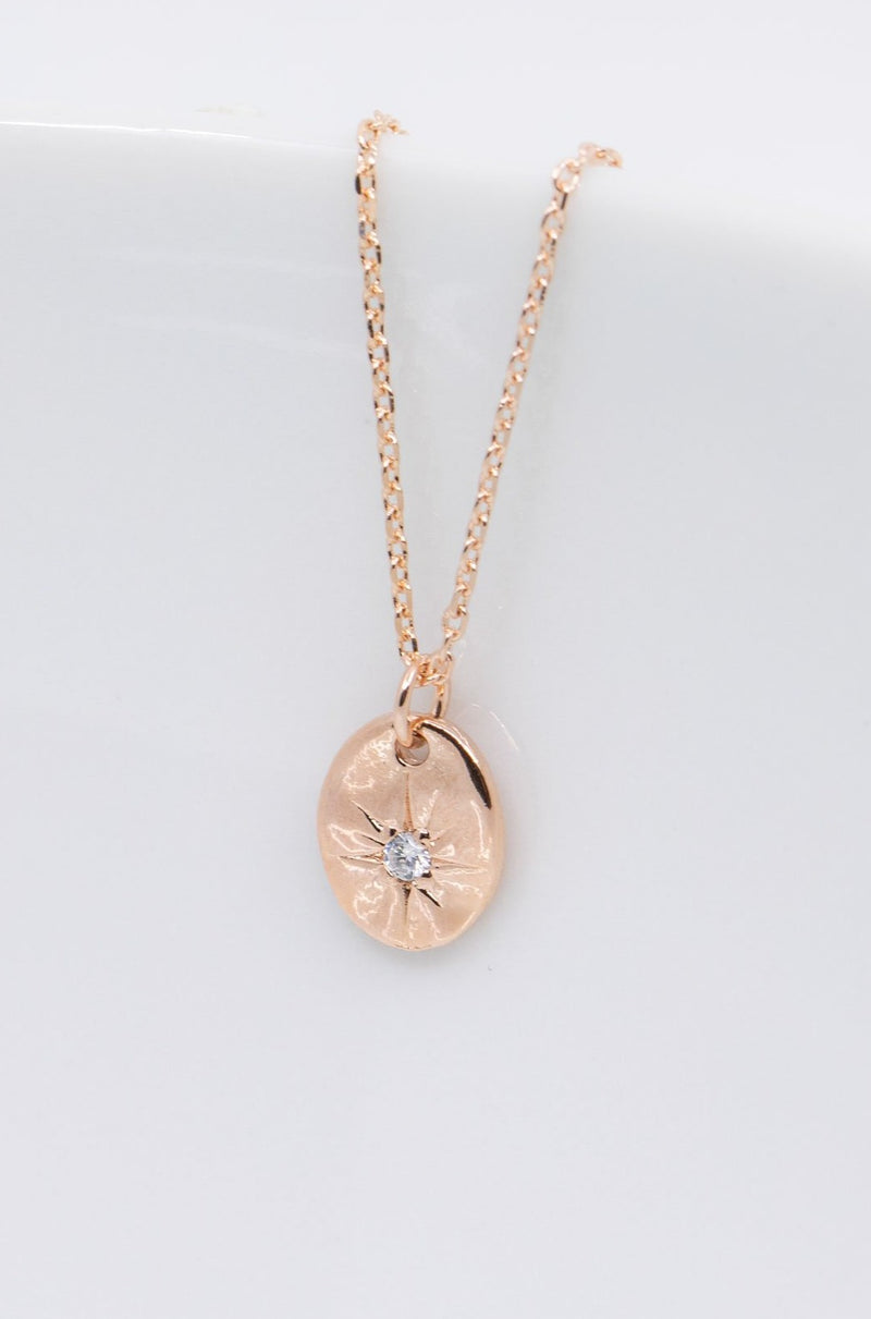 Kette Rosegold Plättchen Stern