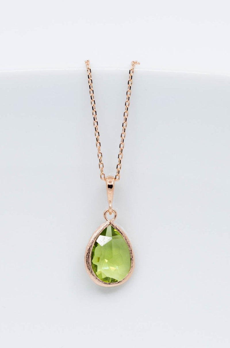 Kette Saranda Rosegold Tropfen - verschiedene Farben - Catalea - Schlichter Schmuck - Minimalistischer Schmuck - Modeschmuck