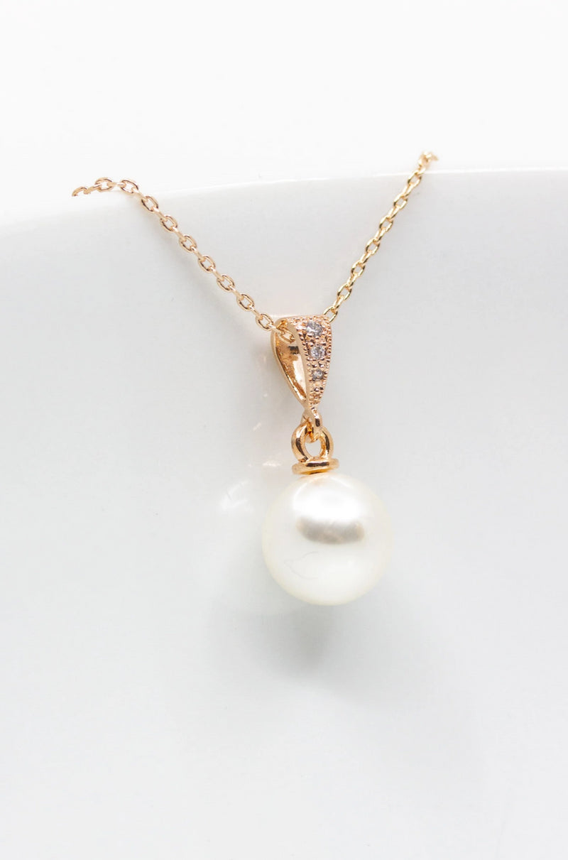 Kette rosevergoldet Perle rund - Catalea - Schlichter Schmuck - Minimalistischer Schmuck - Modeschmuck