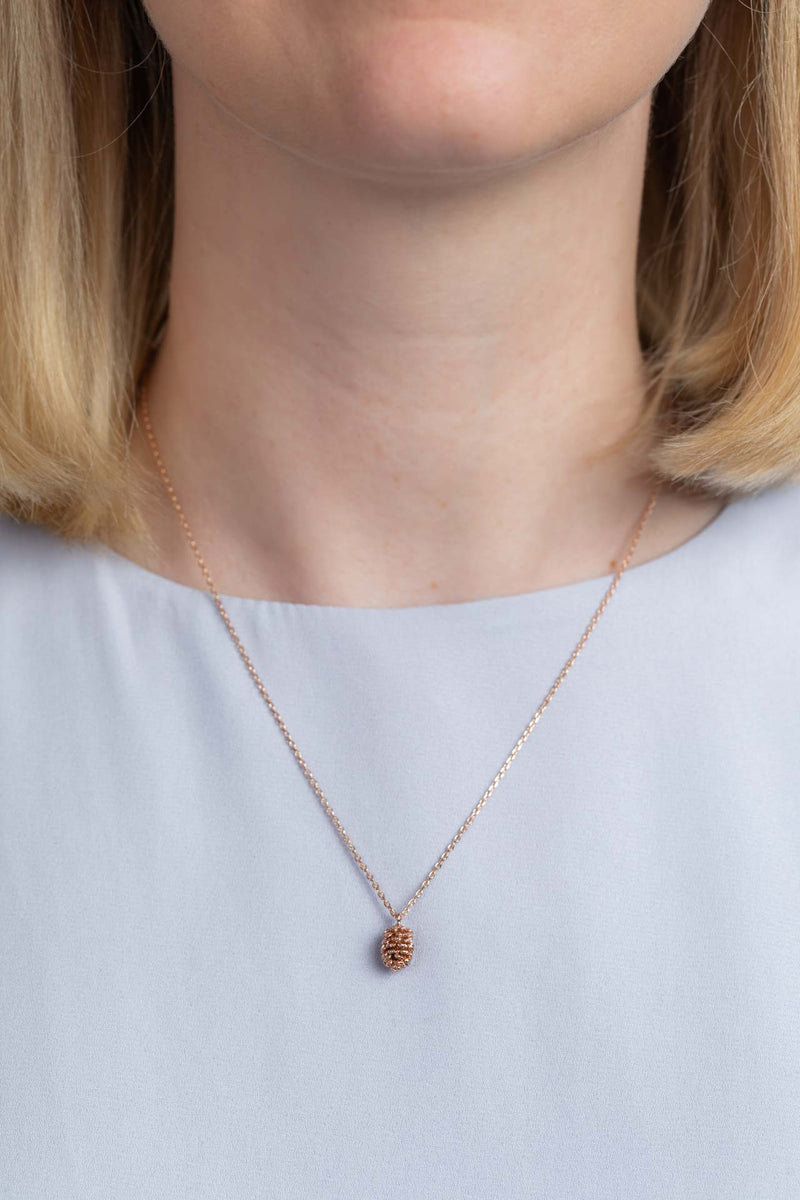 Kette Rosegold Tannenzapfen - Catalea - Schlichter Schmuck - Minimalistischer Schmuck - Modeschmuck