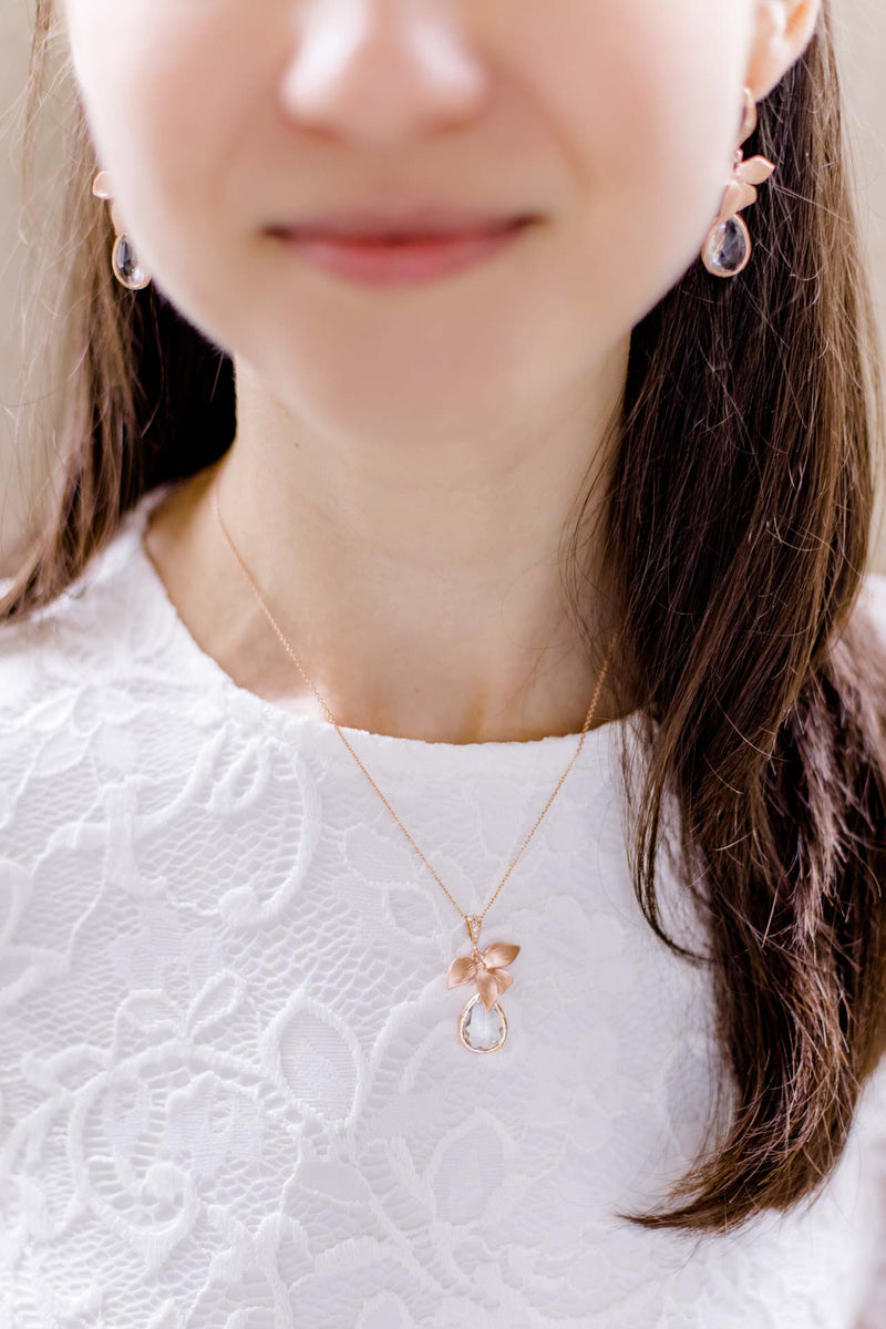 Kette Siena rosevergoldet Kristall - Catalea - Schlichter Schmuck - Minimalistischer Schmuck - Modeschmuck