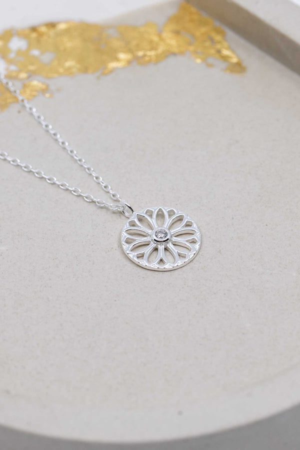 Kette Silber Blume