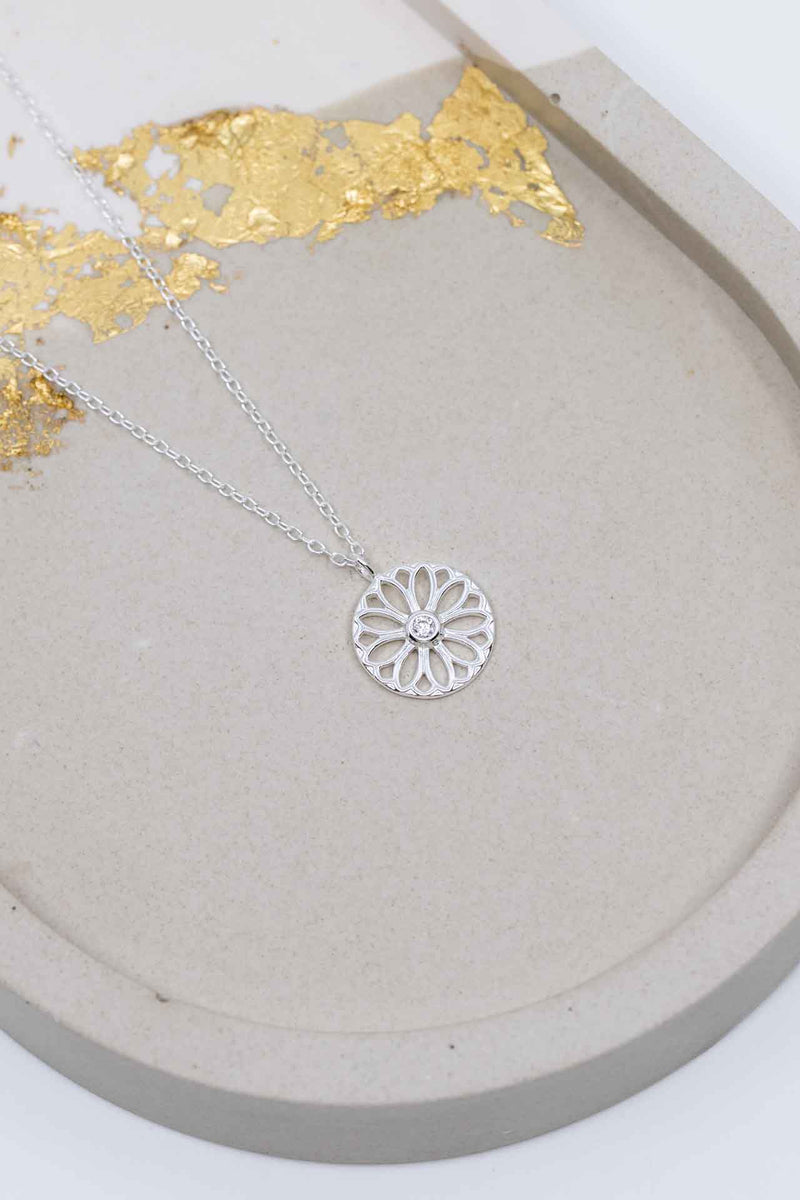 Kette Silber Blume