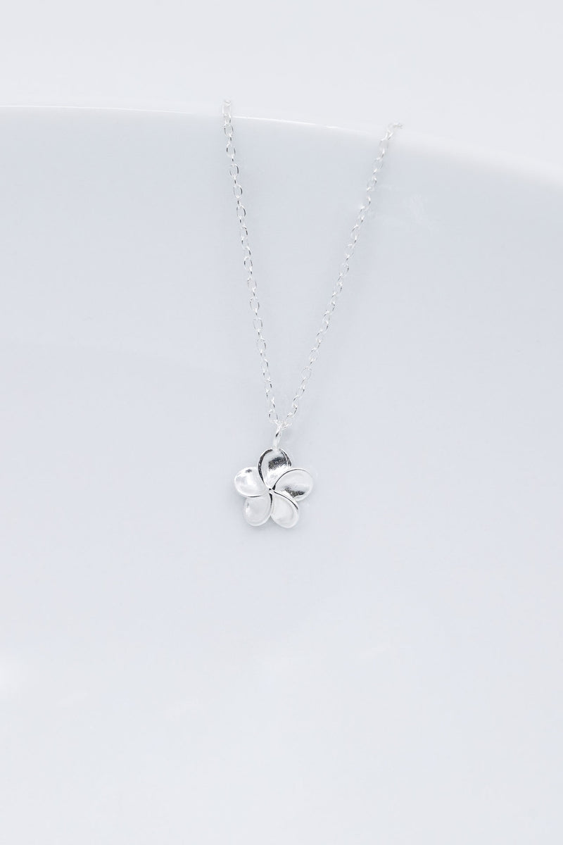 Kette Silber Frangipani Blume
