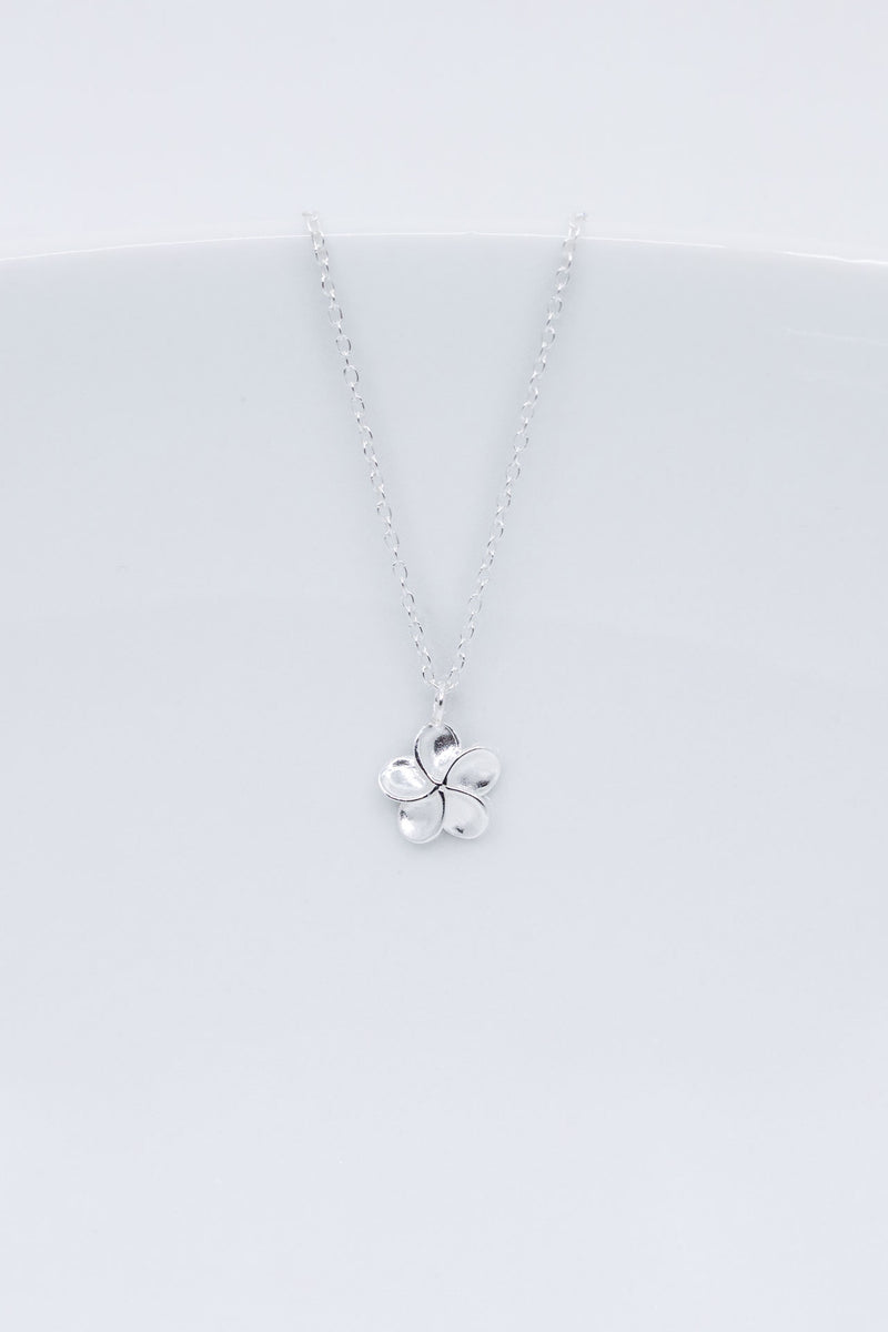 Kette Silber Frangipani Blume