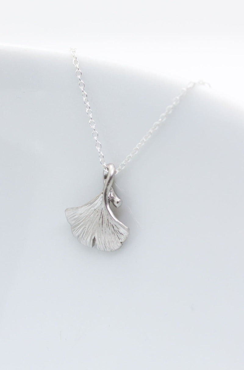 Kette Silber Ginkgo