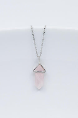 Kette Silber Rosenquarz