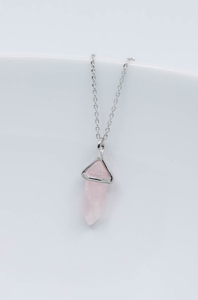 Kette Silber Rosenquarz