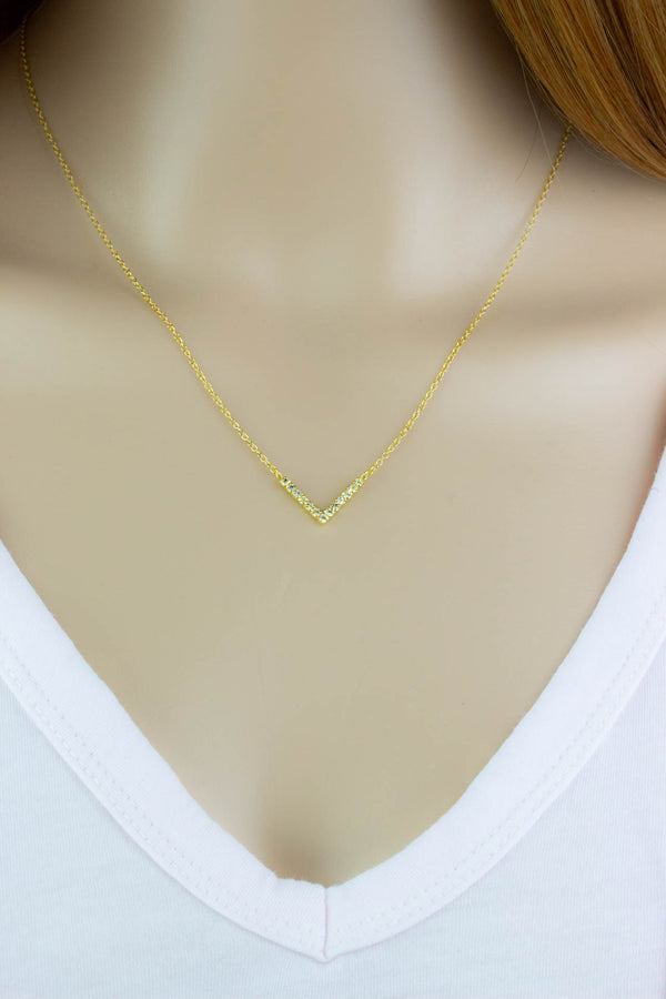 Kette vergoldet Chevron