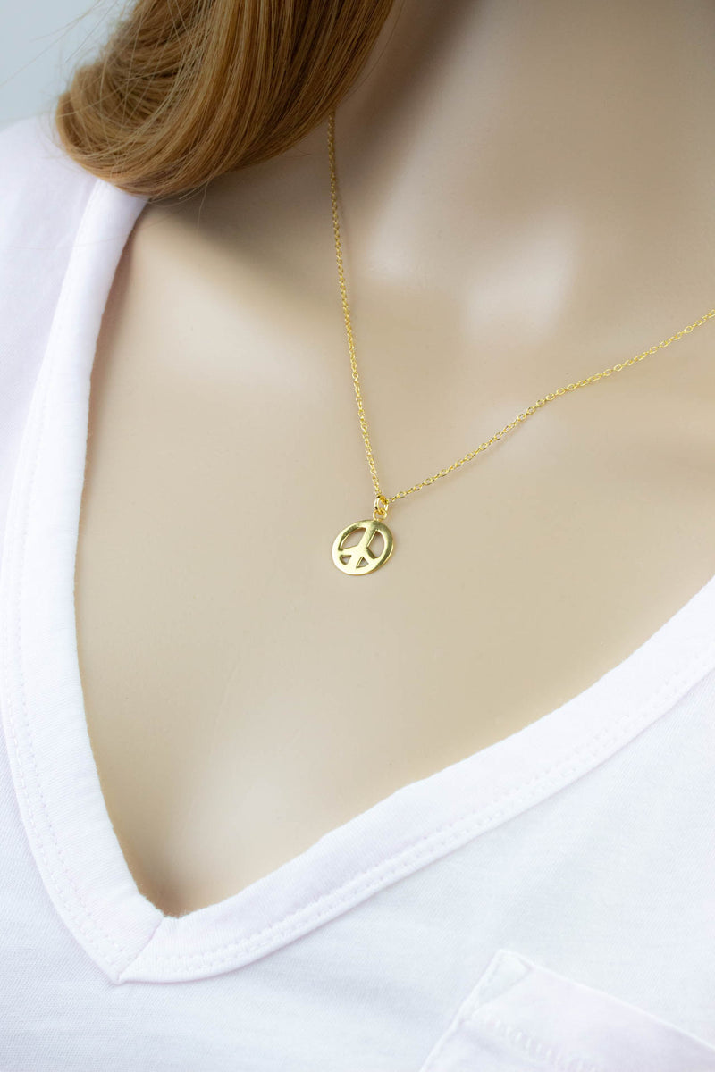 Kette vergoldet Peace