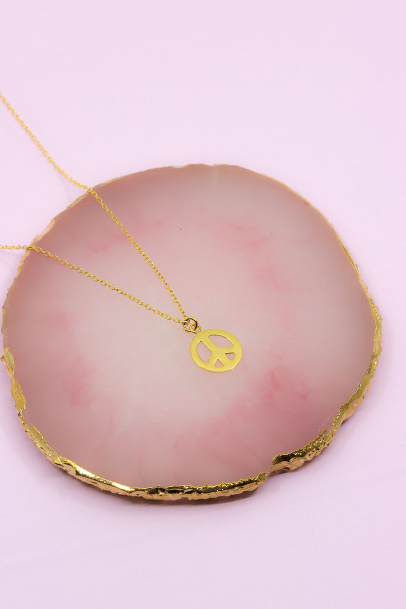 Kette vergoldet Peace