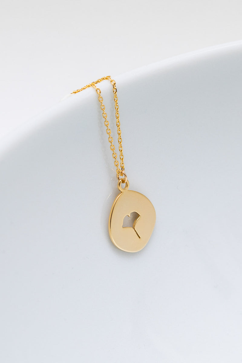 Kette vergoldet Ginkgoblatt - Catalea - Schlichter Schmuck - Minimalistischer Schmuck - Modeschmuck