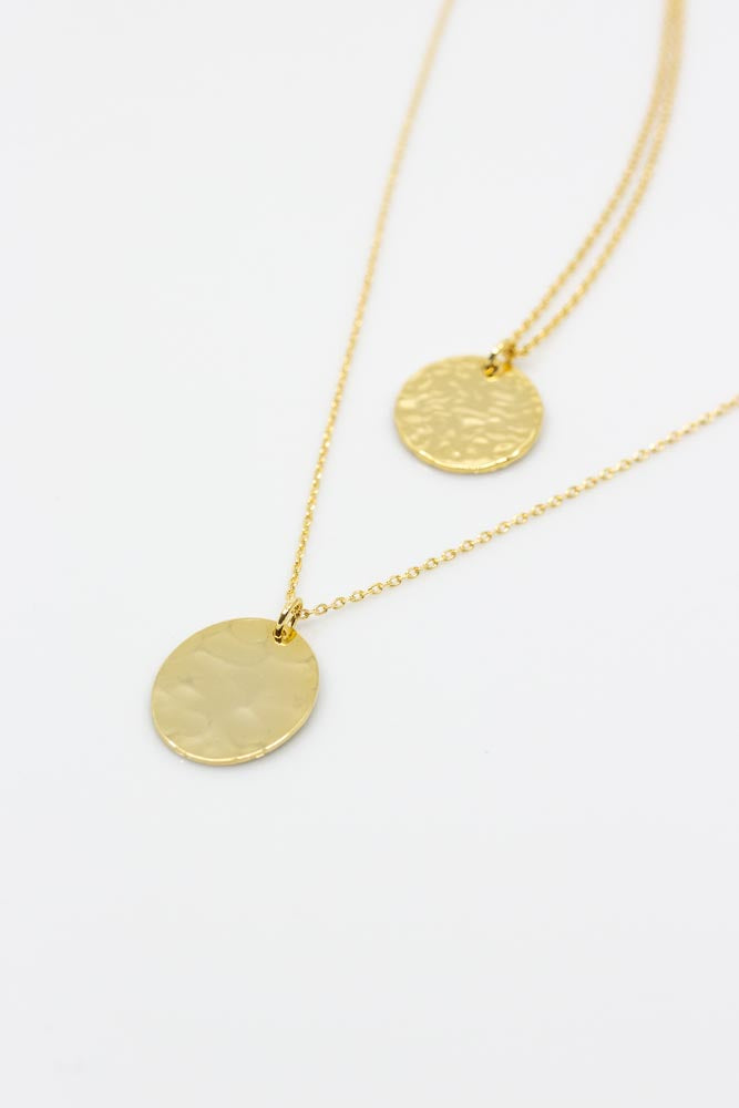 Kette vergoldet Plättchen oval - Catalea - Schlichter Schmuck - Minimalistischer Schmuck - Modeschmuck