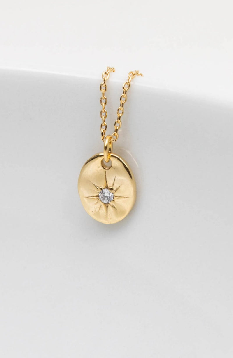 Kette vergoldet Plättchen Stern - Catalea - Schlichter Schmuck - Minimalistischer Schmuck - Modeschmuck