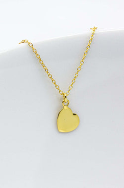 Kette 925 Silber vergoldet Herz - Catalea - Schlichter Schmuck - Minimalistischer Schmuck - Modeschmuck