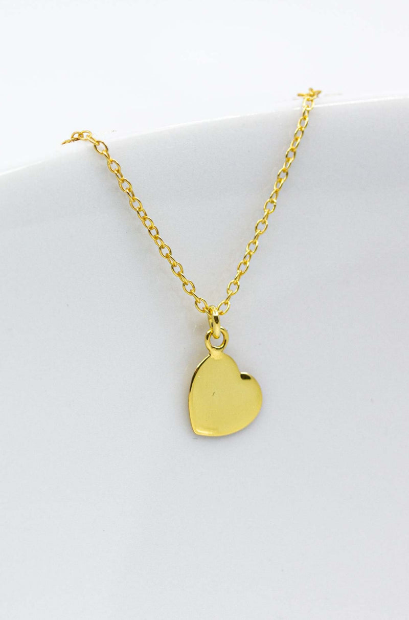 Kette 925 Silber vergoldet Herz - Catalea - Schlichter Schmuck - Minimalistischer Schmuck - Modeschmuck