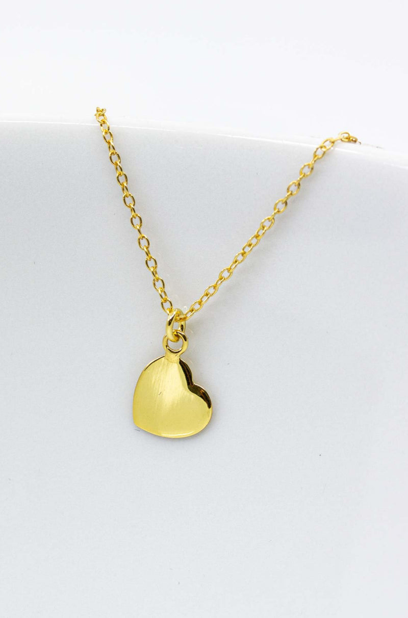 Kette 925 Silber vergoldet Herz - Catalea - Schlichter Schmuck - Minimalistischer Schmuck - Modeschmuck