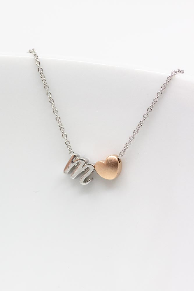 Kette Buchstabe Herz Schreibschrift - Catalea - Schlichter Schmuck - Minimalistischer Schmuck - Modeschmuck