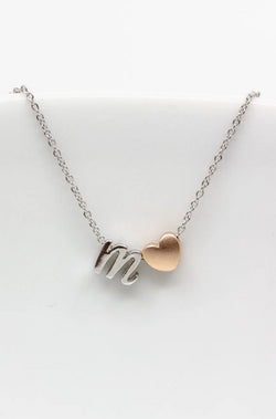Kette Buchstabe Herz Schreibschrift - Catalea - Schlichter Schmuck - Minimalistischer Schmuck - Modeschmuck