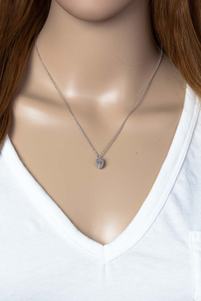 Kette versilbert Tannenzapfen - Catalea - Schlichter Schmuck - Minimalistischer Schmuck - Modeschmuck