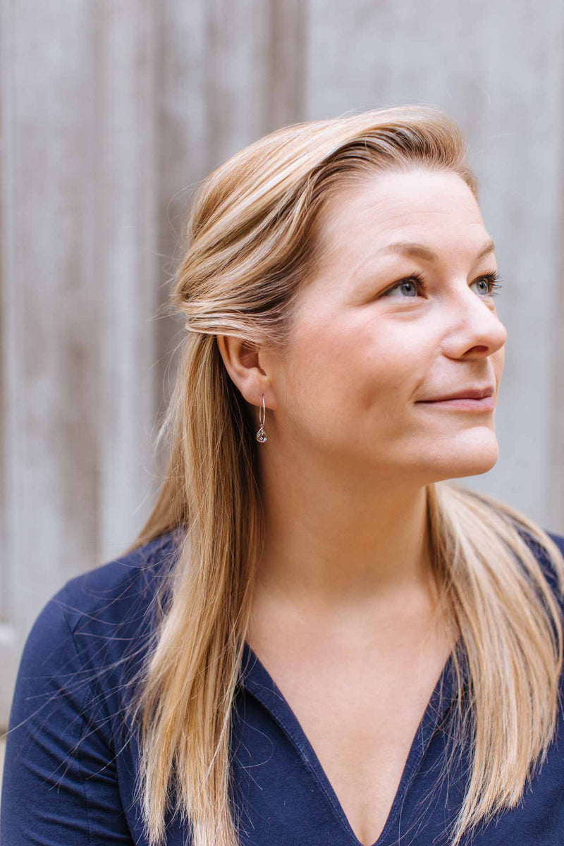 Creolen Silber Kristall Mervi