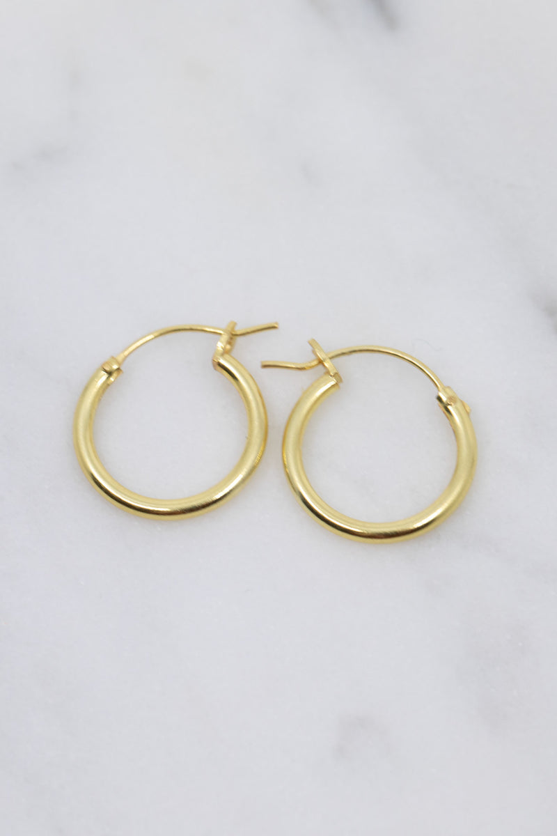 Creolen 925 Silber vergoldet - Catalea - Schlichter Schmuck - Minimalistischer Schmuck - Modeschmuck