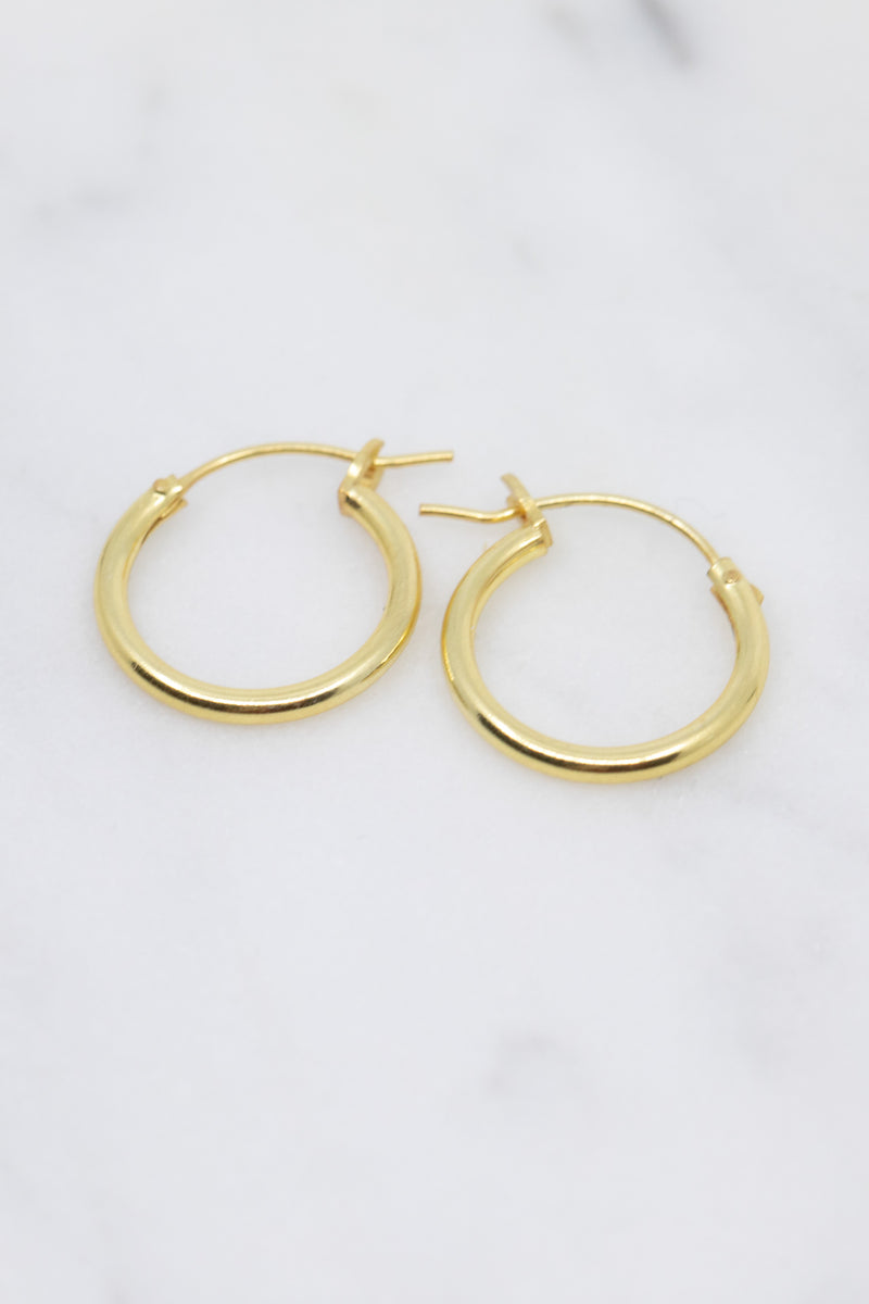 Creolen 925 Silber vergoldet - Catalea - Schlichter Schmuck - Minimalistischer Schmuck - Modeschmuck
