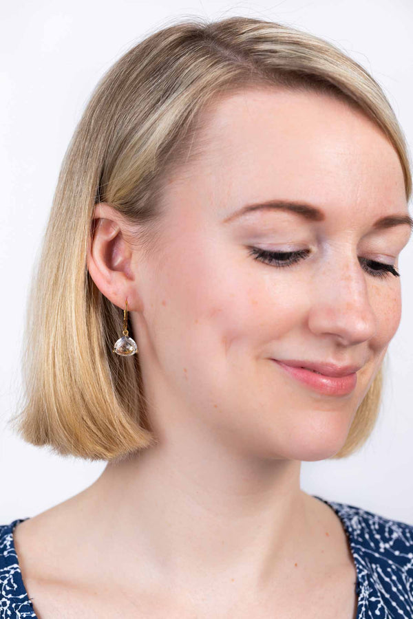 Ohrringe Darby vergoldet Brisur Kristall - Catalea - Schlichter Schmuck - Minimalistischer Schmuck - Modeschmuck
