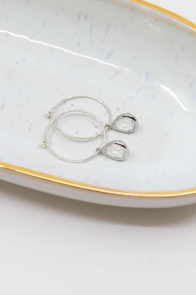 Creolen Silber Opal Mervi