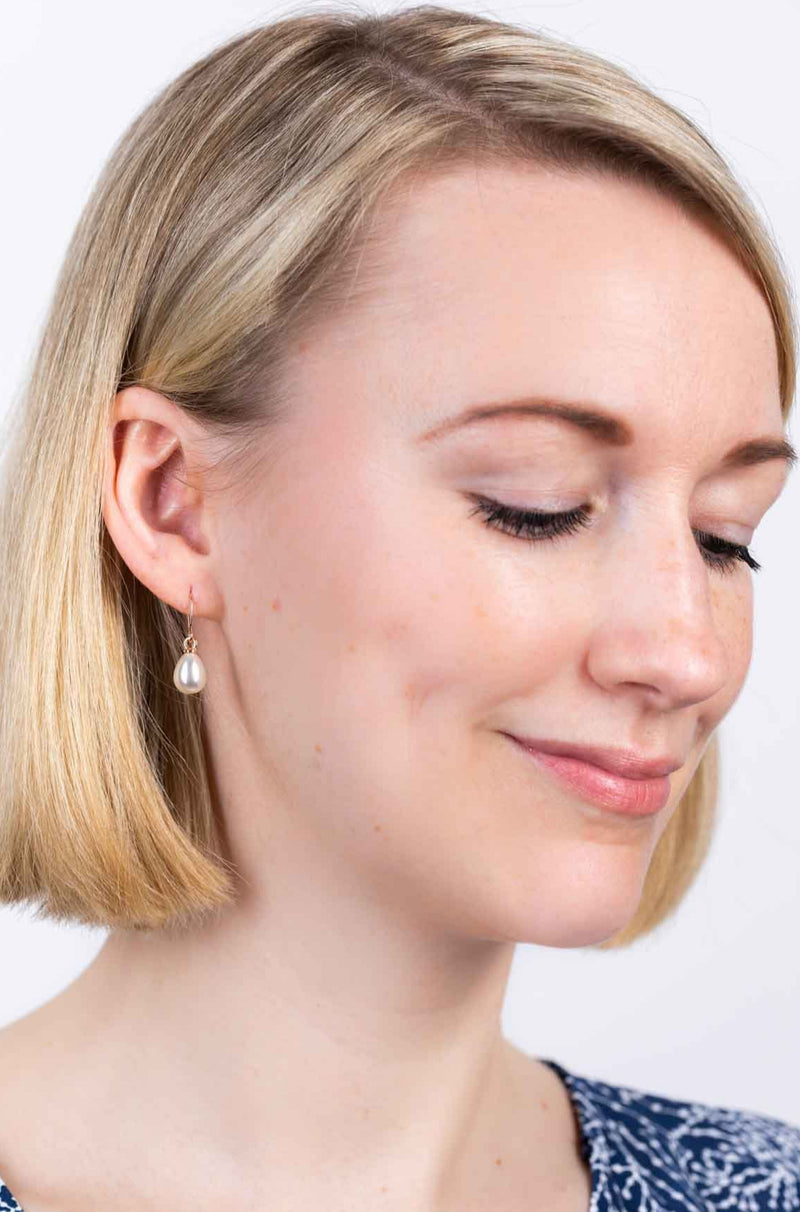 Ohrringe rosevergoldet Perlen Tropfen - Catalea - Schlichter Schmuck - Minimalistischer Schmuck - Modeschmuck