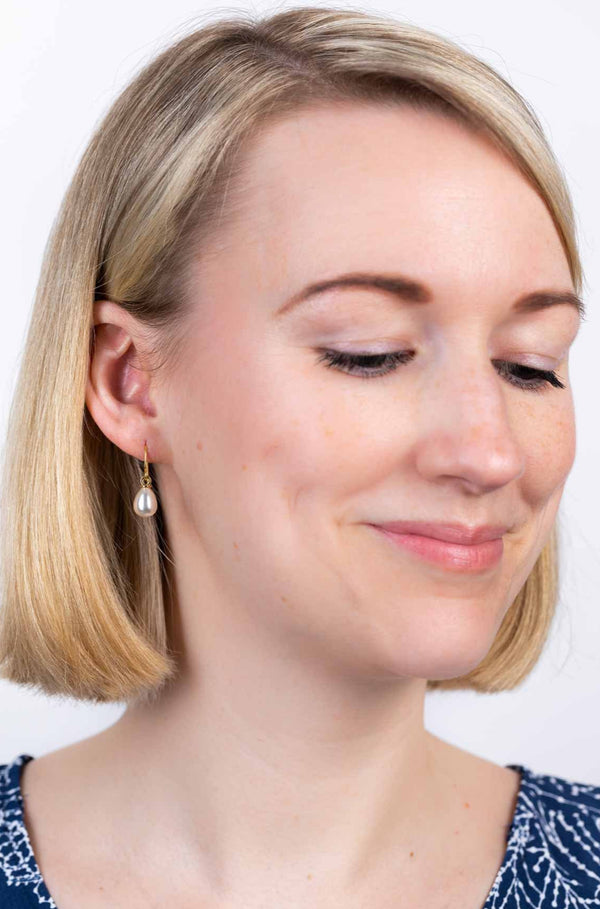 Ohrringe vergoldet Perlen Tropfen - Catalea - Schlichter Schmuck - Minimalistischer Schmuck - Modeschmuck