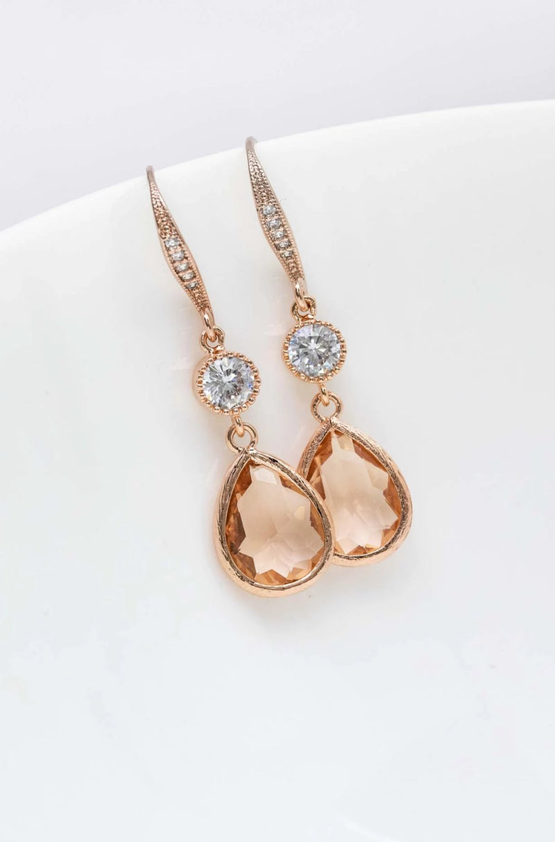 Ohrringe Bari rosevergoldet Pfirsich - Catalea - Schlichter Schmuck - Minimalistischer Schmuck - Modeschmuck