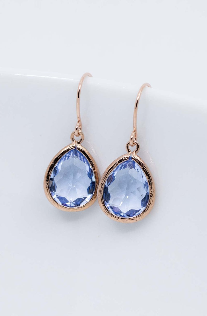 Ohrringe Rosegold Hellblau Saranda