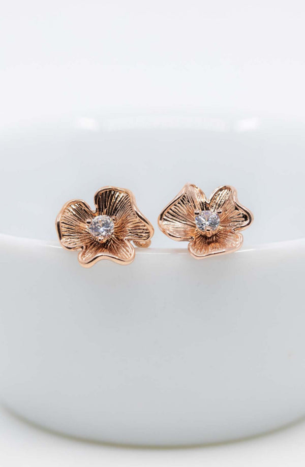 Ohrringe rosevergoldet Blüte - Catalea - Schlichter Schmuck - Minimalistischer Schmuck - Modeschmuck