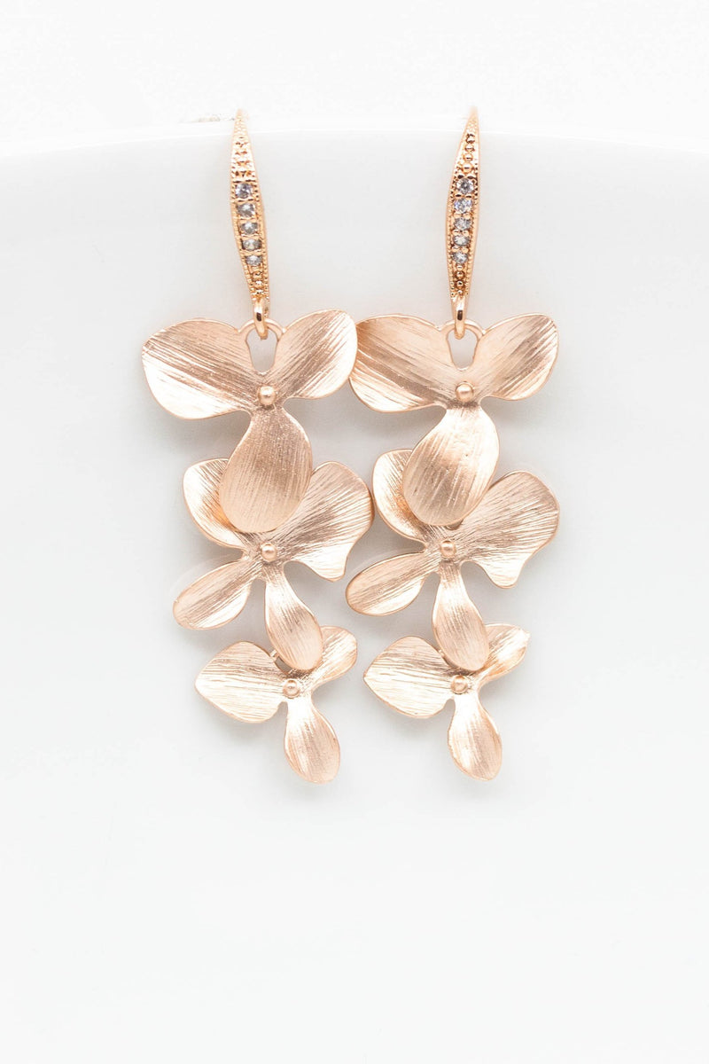Ohrringe Madeira rosevergoldet Blumen - Catalea - Schlichter Schmuck - Minimalistischer Schmuck - Modeschmuck